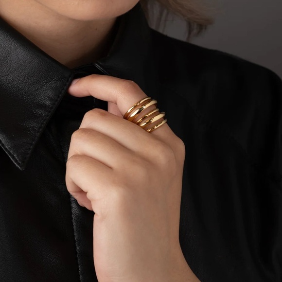 Alexis Bittar Gold Stacked Ring - Picture 9 of 11